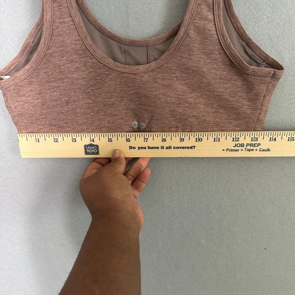 Alo Yoga Alosoft Heathered Mauve Sports Bra and Leggings Set Large - Picture 6 of 15